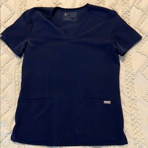 Figs Women’s Casma Scrub Top Size XS Navy Blue